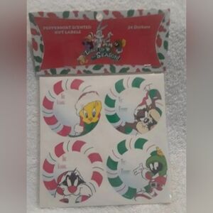 Vintage Looney tunes peppermint scented christmas gift labels